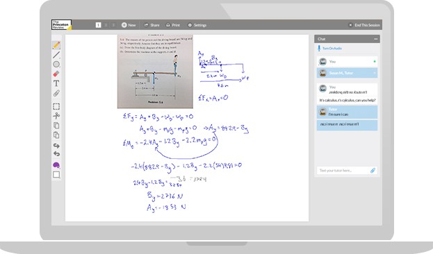 شرح فيزياء ورياضيات باستخدام Whiteboard