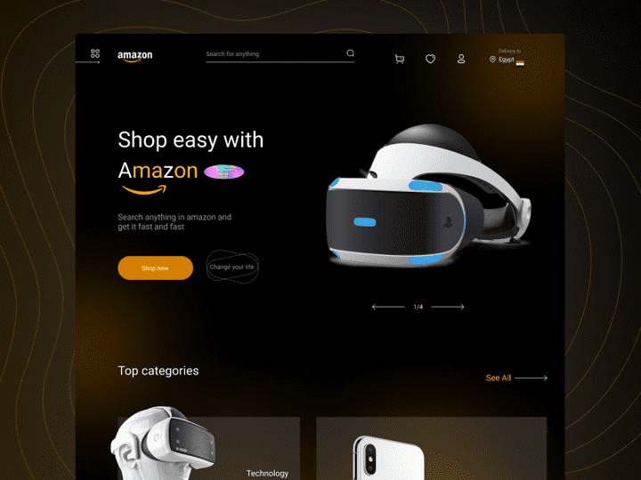 Amazon Redesign تصميم E-commerce