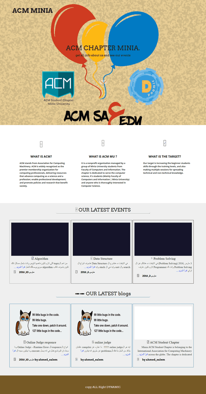 acm-minia web site