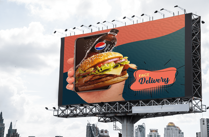 burger social media design