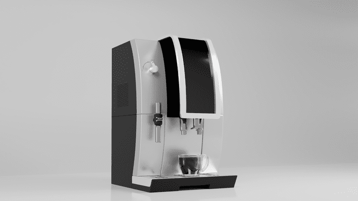 آلة قهوة (تصميم ثري دي)
