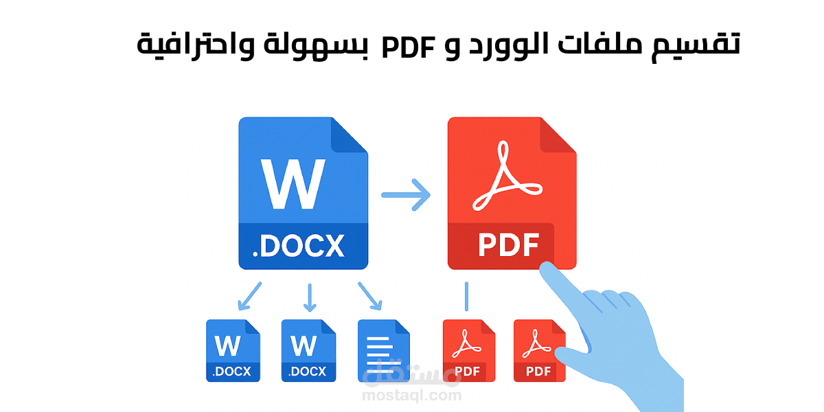 تقسيم ملفات الوورد و PDF بسهولة واحترافية | مستقل