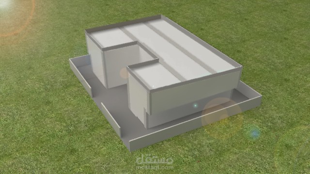 تصميم فيديو أنيميشن ثلاثي الأبعاد (3D Animation) لمراحل إنشاء بناء بطريقة التركيب