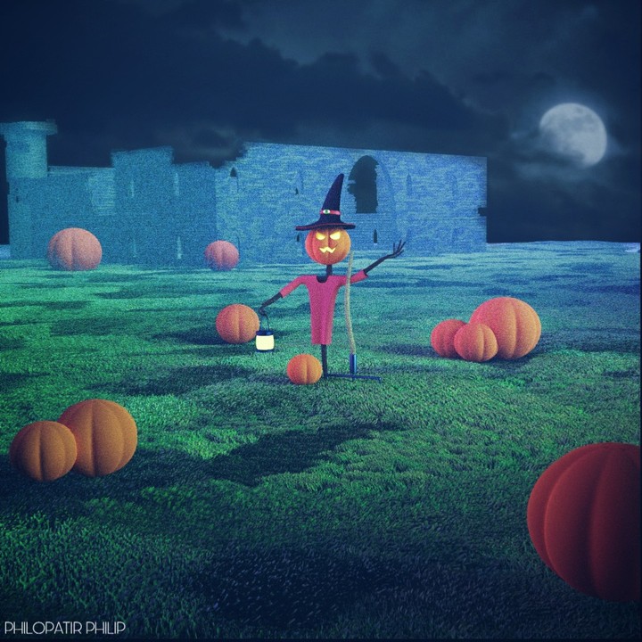 3d Halloween art