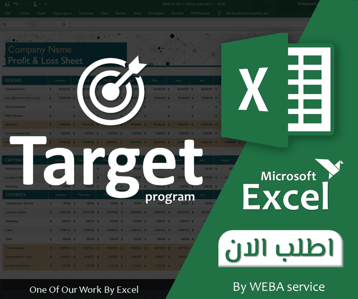 برنامج Target | احد اعمالي باستخدام Excel