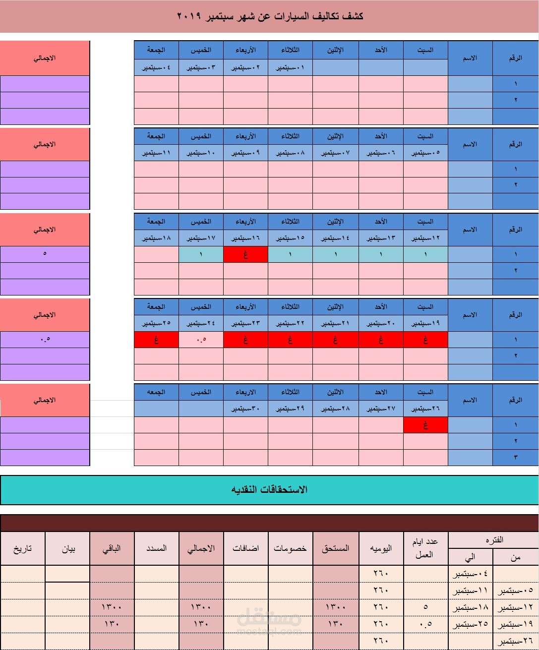 حصر سيارات