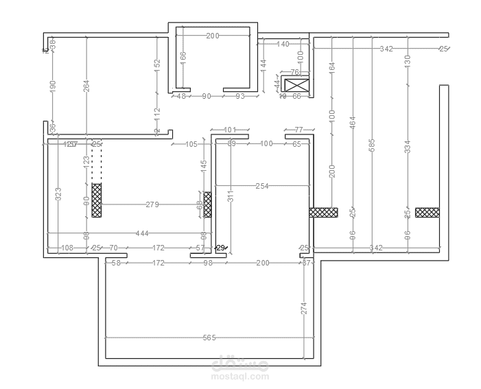 شقة سكنية صغيرة بمساحة 85m2