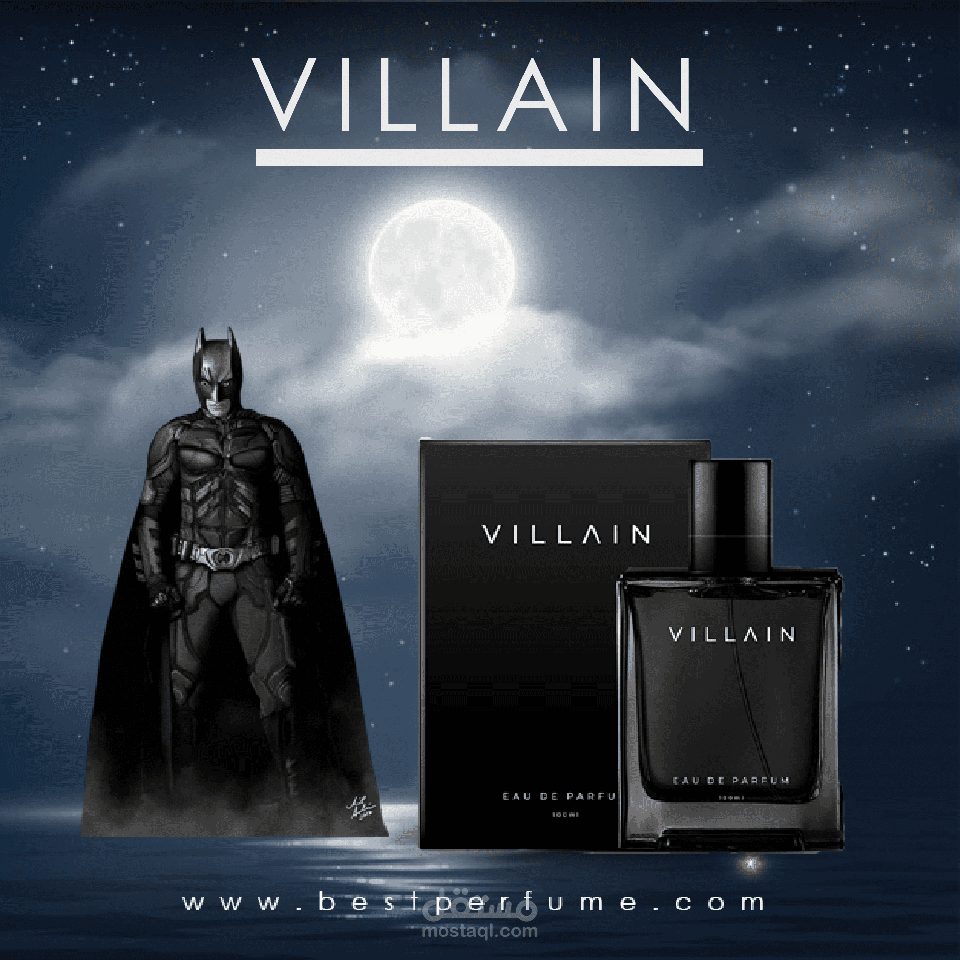 تصميم سوشيال ميديا لعطر VILLAIN