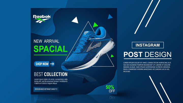 Reebok social Media Design