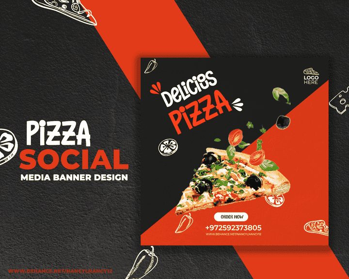 Pizza Social Media Banner Design