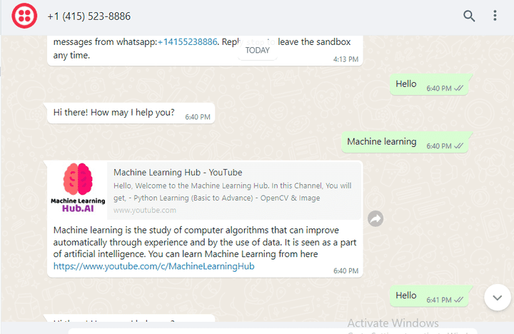 whatsapp chatbot using twilio