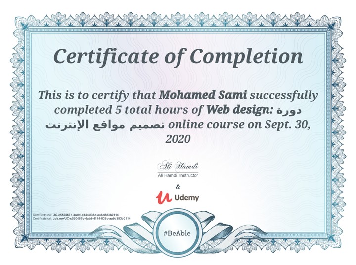 udemy certificate