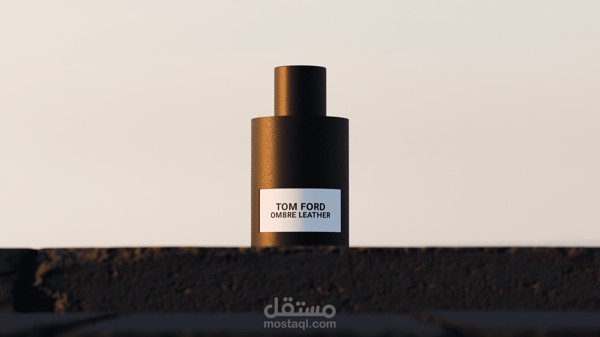 تصميم ثلاثي الأبعاد واقعي لزجاجة عطر Tom Ford – فخامة التفاصيل