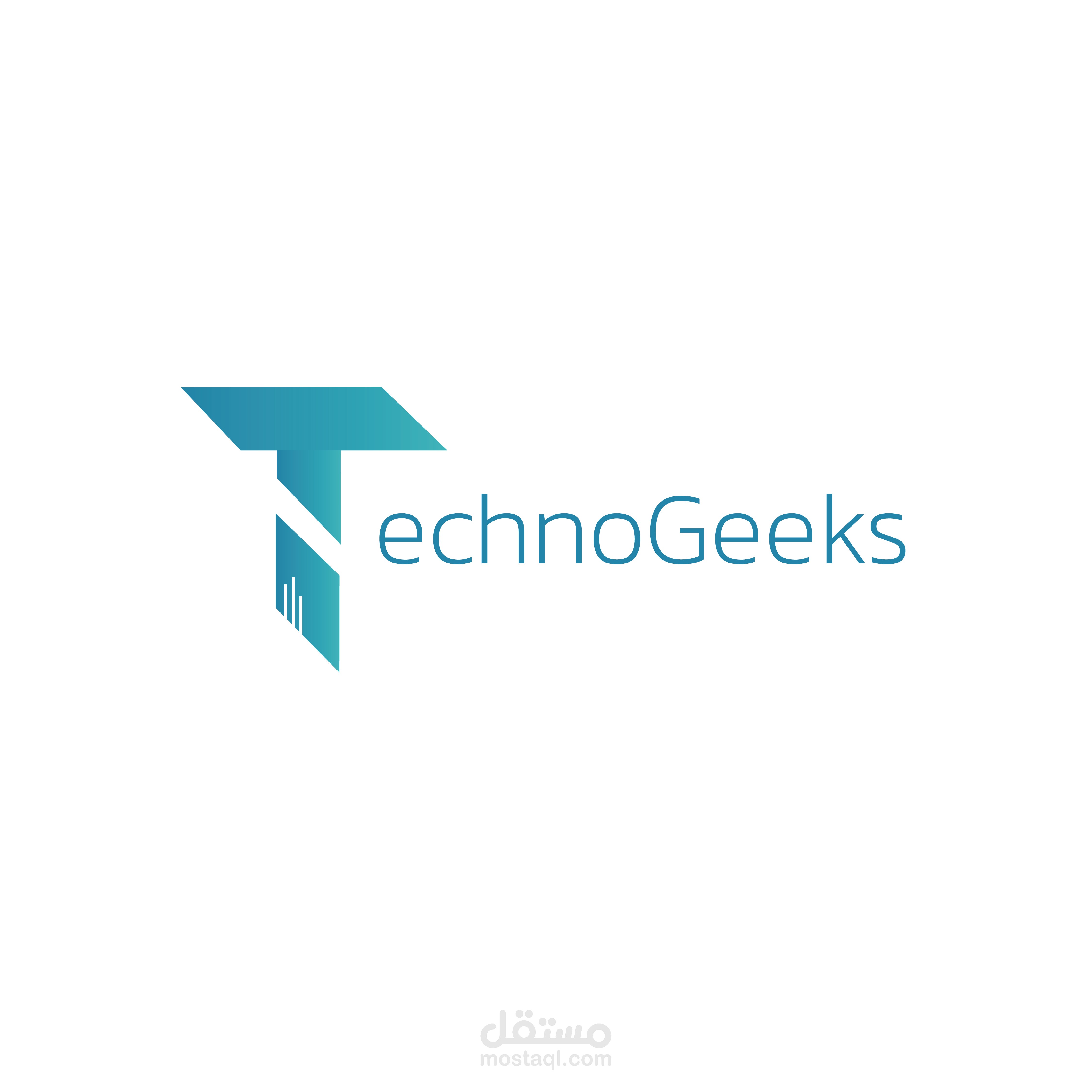 تصميم شعار احترافي لعلامة TechnoGeeks التقنية Logo Design – TechnoGeeks