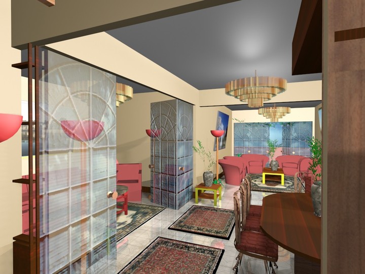 لقطات من فيلم أنيميشن لتصميم داخلي لشقة سكنية بمدينة القاهرة