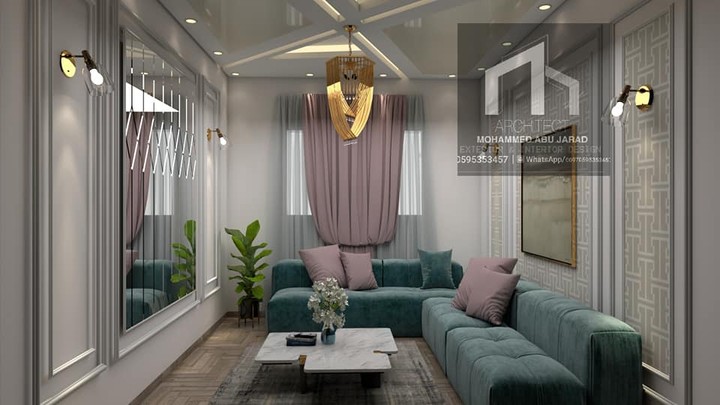 تصميم  داخلي لشقة سكنية داخلية في الممكلة العربية السعودية