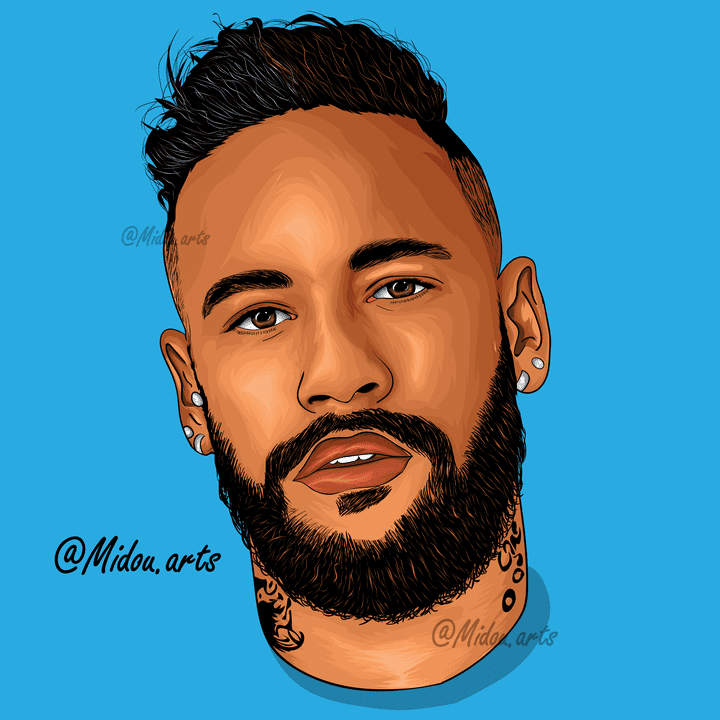 Neymar Jr Cartoon Art