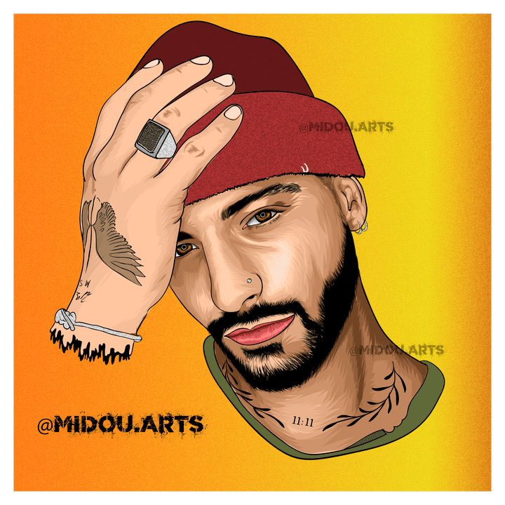 Maluma Cartoon Art