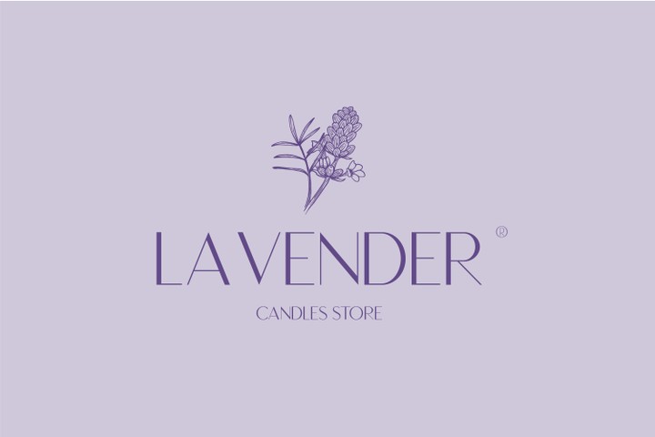 شعار لمتجر شموع)LAVENDER(