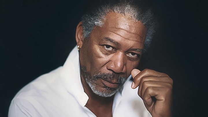 Morgan Freeman Photo Retouching | No Blackheads