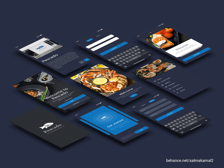 UI\UX Mobile App Design For Seafood Restaurant