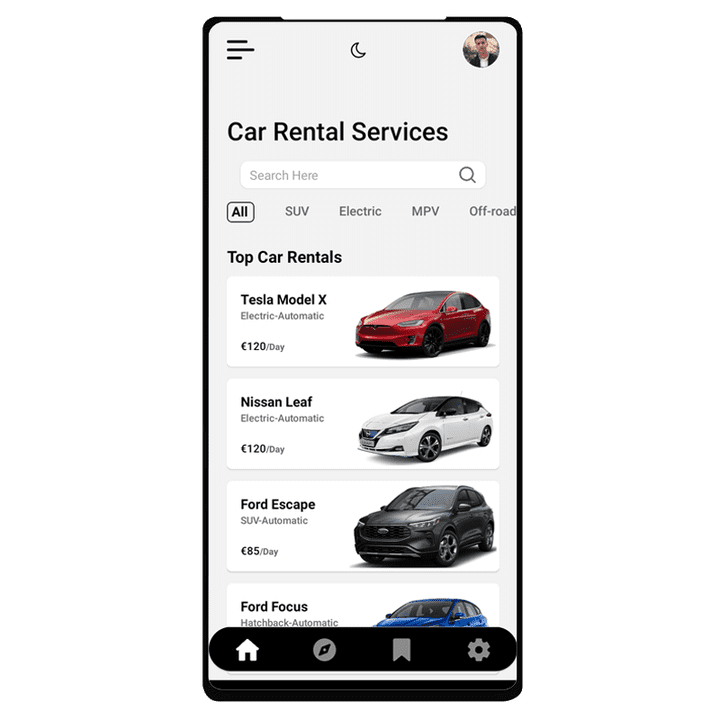 تطبيق كراء السيارات  Swift Wheel Car Rental App