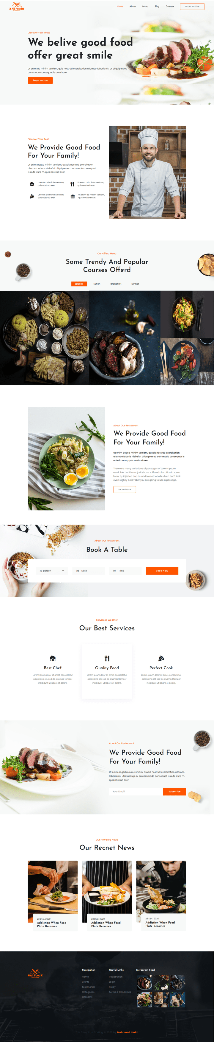 ِAll Food Website