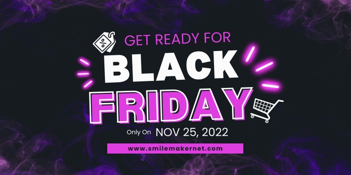 Purple and Black Modern Get Ready for Black Friday