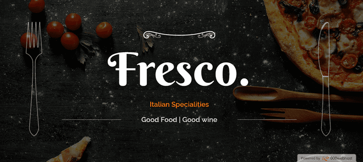 4- موقع WordPress لمطعم ( Fresco Restaurant website ).