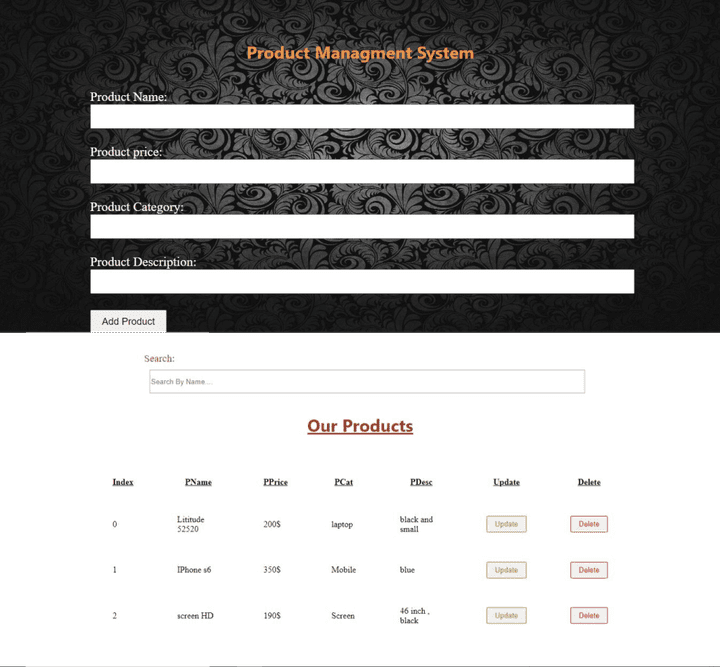 Product Managment System
