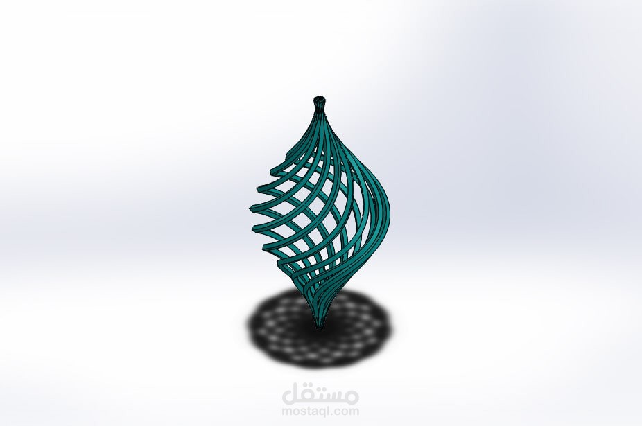 زخرفة مزهرية على برنامج solidworks