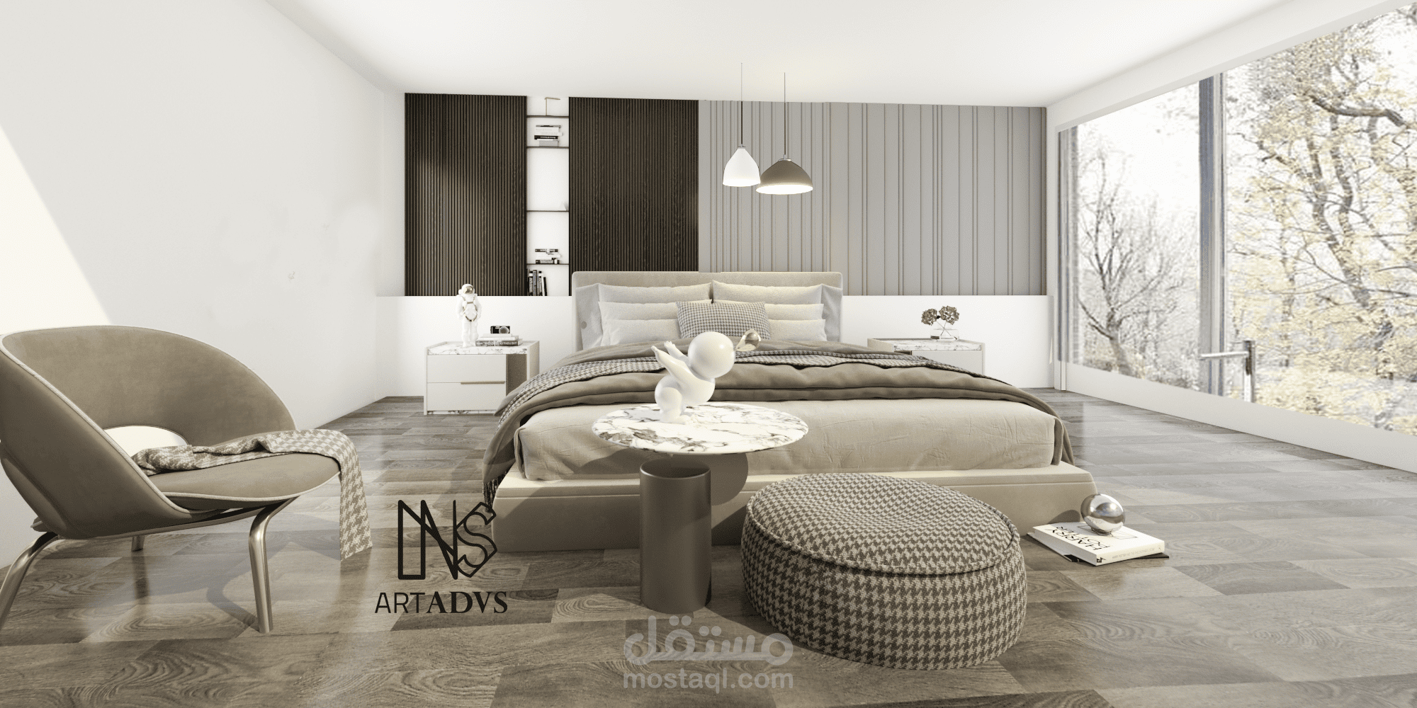 تصميم غرفه نوم مودرن | مستقل