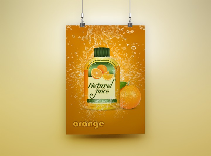 Orange Bottle Poster