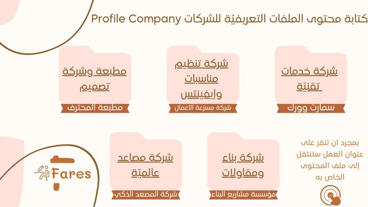 كتابة الملفات التعريفيّة للشركات | writing company profiles