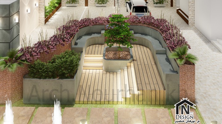 تصميم لاندسكيب لفيلا سكنية في عُمان Landscape design