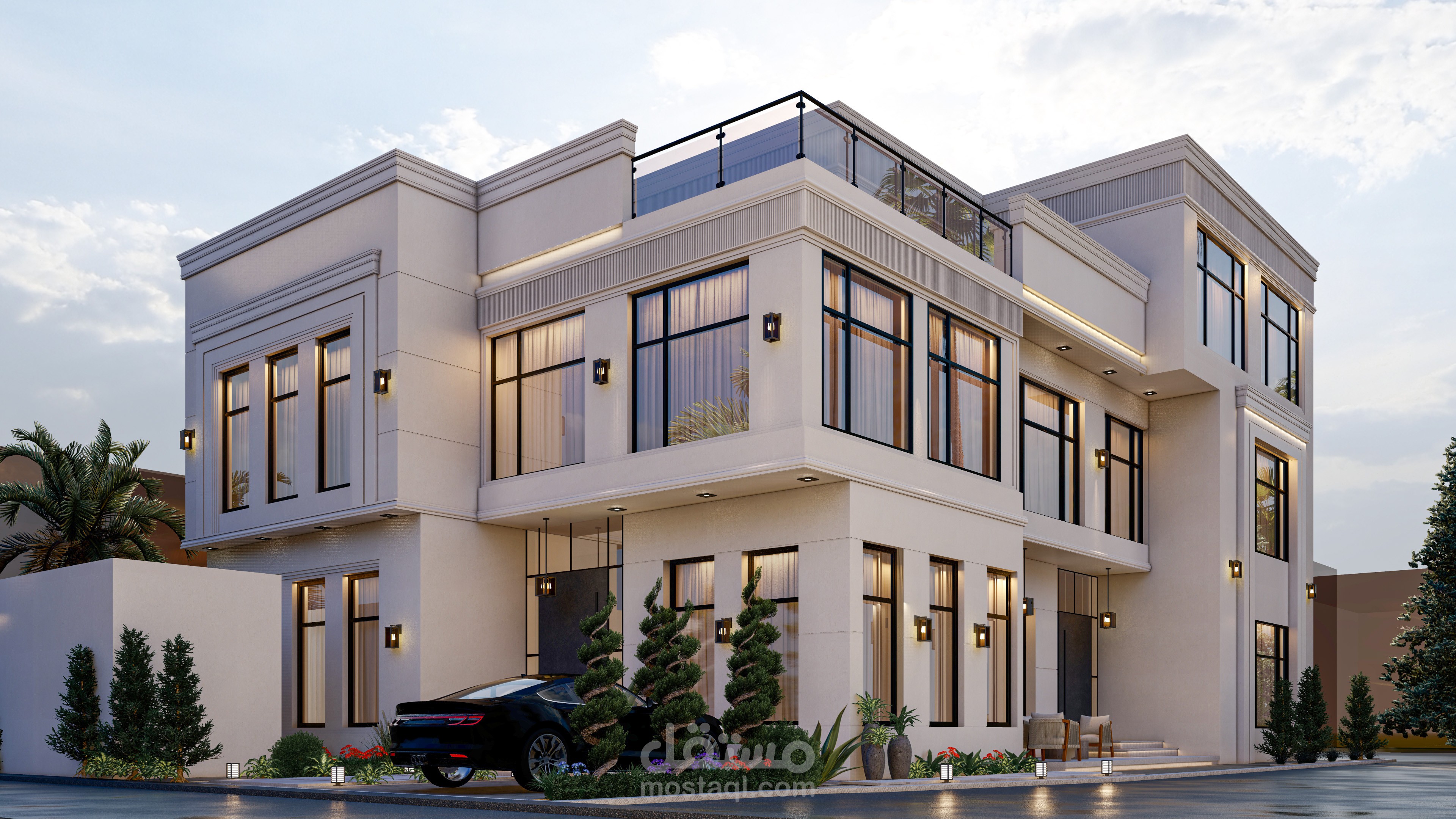 تصميم واجهة نيو كلاسيك
