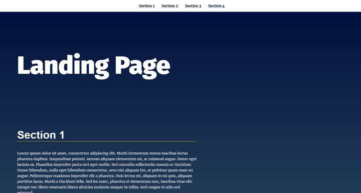 Landing page