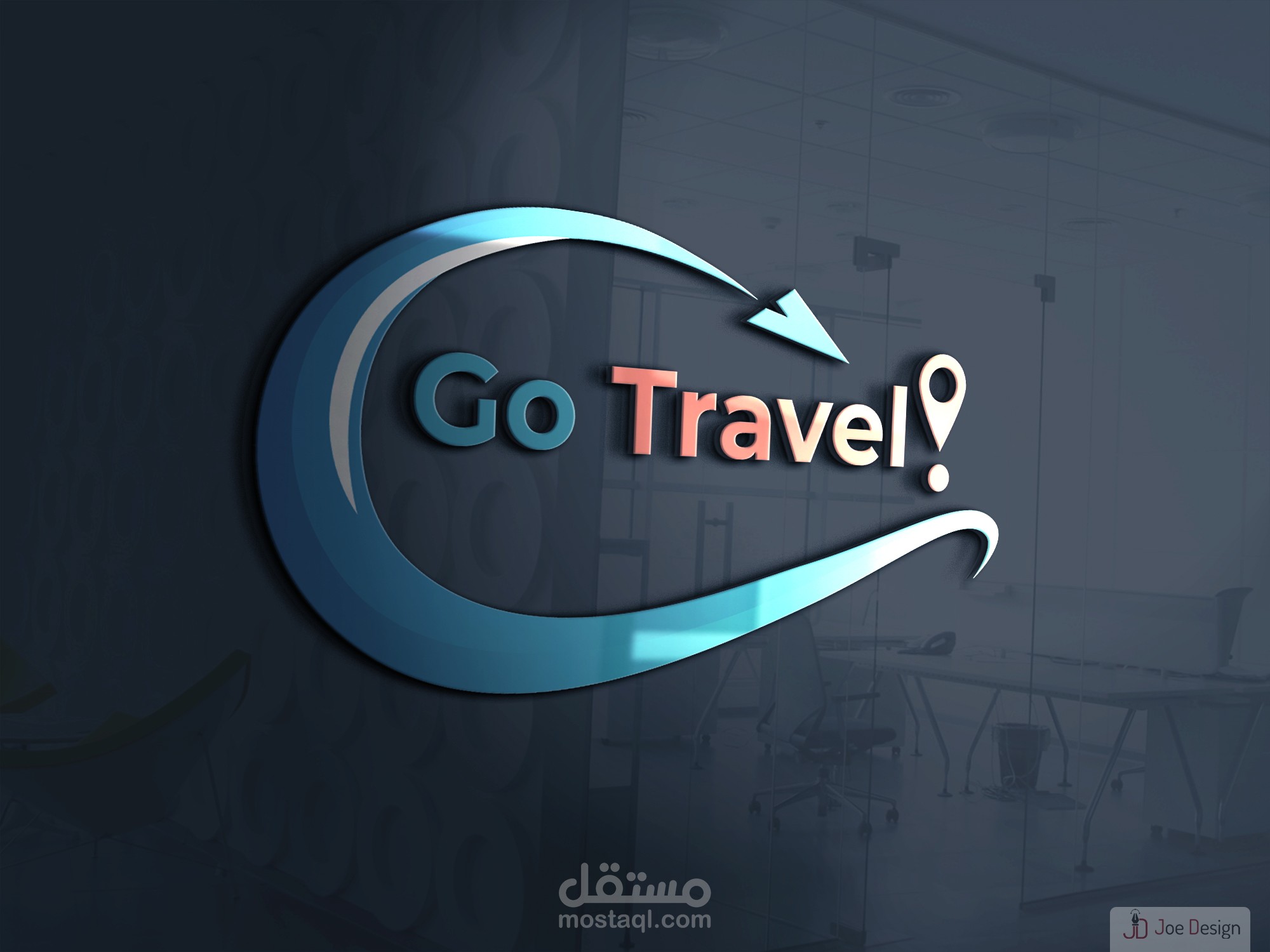 شعار وغلاف فيسبوك لشركة Go Travel للرحلات السياحية