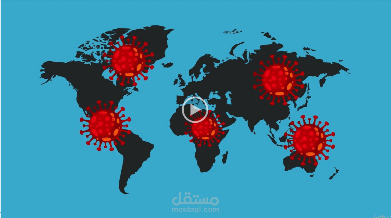 فيديو موشن جرافيك توعي عن جائحة كورونا العالمية