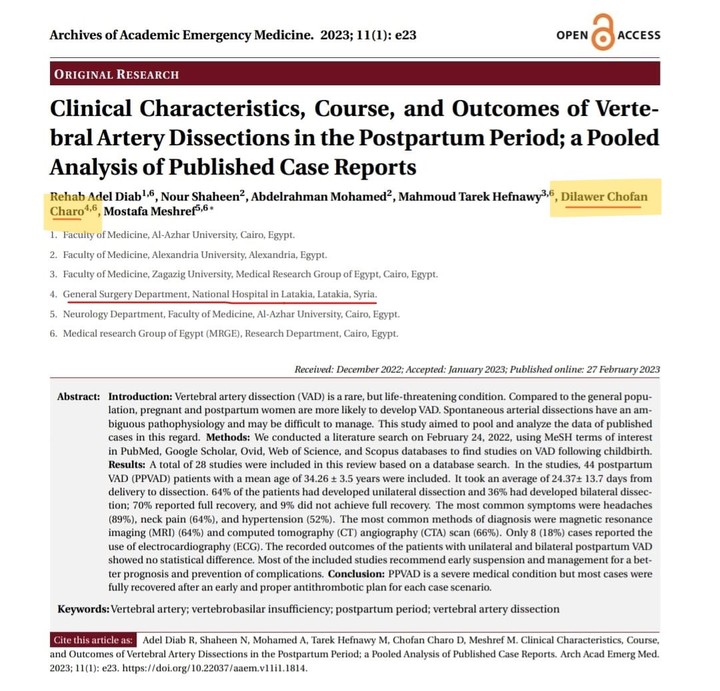 A systematic review & meta-analysis of case reports no.1