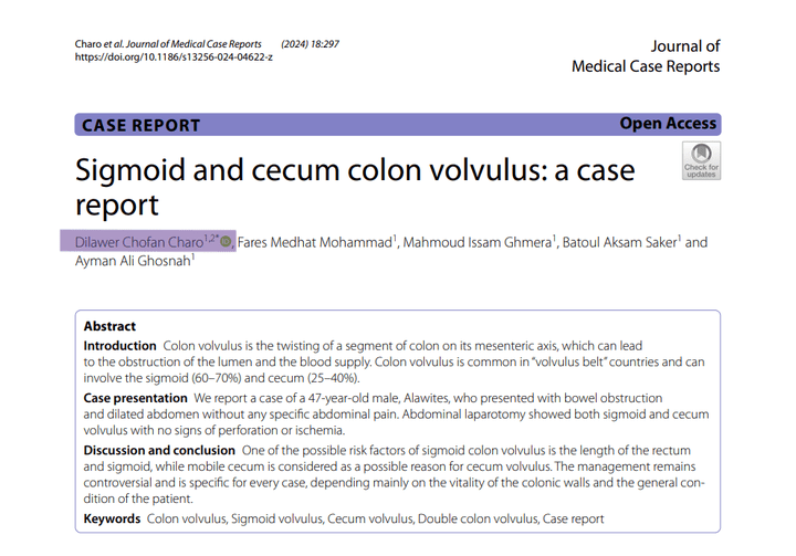 Case Report no.2 Sigmoid & colon volvulus Dr Dilawer Charo