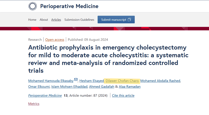 A Systematic Review & Meta-Analysis of RCTs no.2 "Antibiotic prophylaxis in emergency cholecystectomy for mild to moderate acute cholecystitis: a systematic review and meta-analysis of randomized controlled trials"