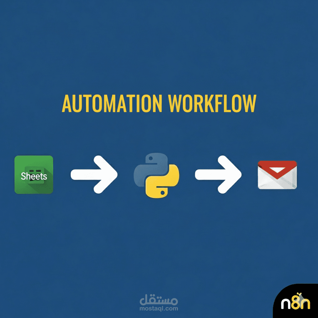 أتمتة سير العمل التجاري باستخدام n8n و Python و Google Sheets