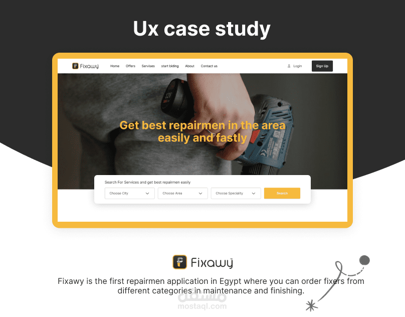 UX CASE STUDY : redesign Fixawy website