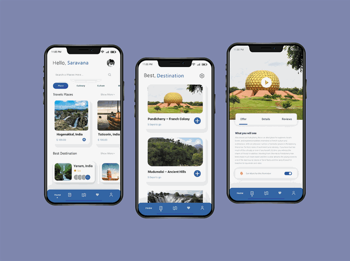 Travel App Design