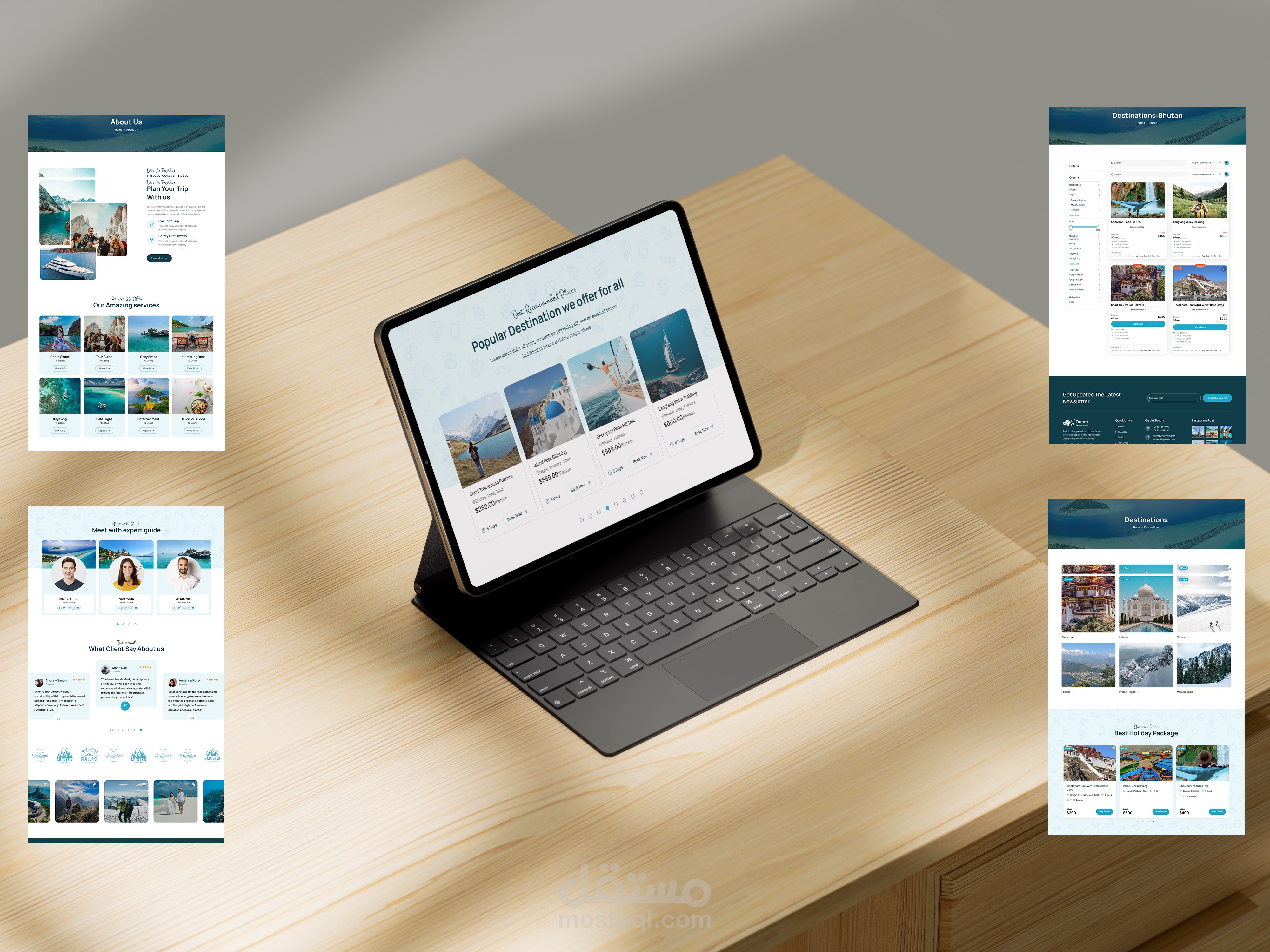 مشروع تطوير موقع Escapex Tours