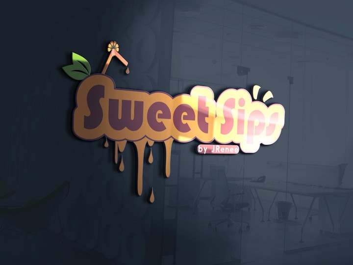 شعار لمحل عصائر sweetSips"