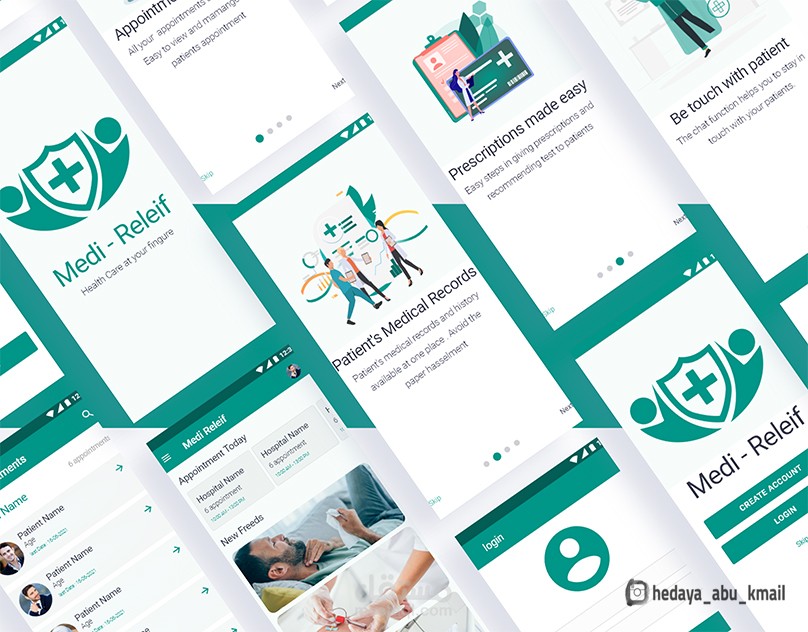 تصميم Ux/Uiلتطبيق طبي للموبايل