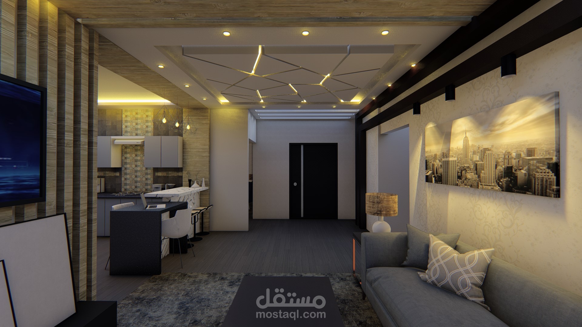 تصميم شقة سكنية