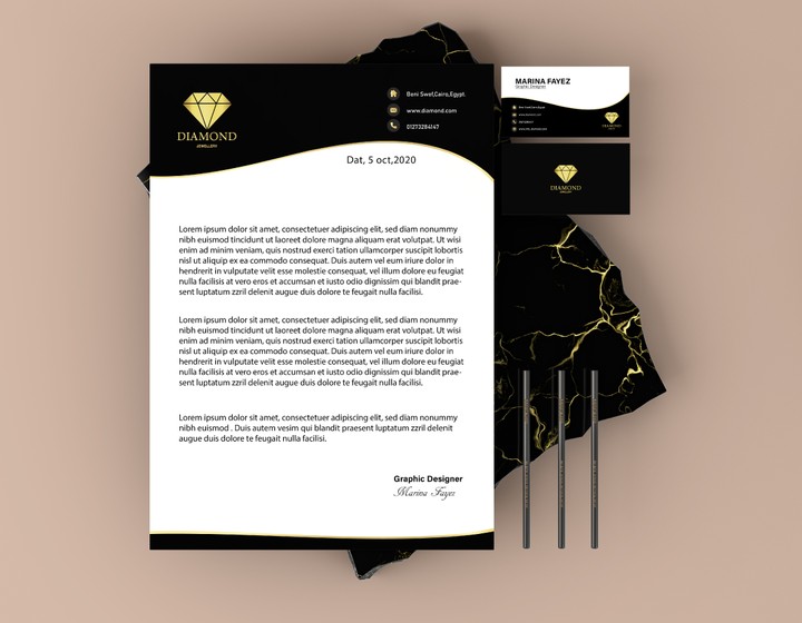 تصميم شعار (لوجو)- وكارت شخصي - وورقة ذو راسية (letterhead)